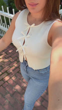 Load and play video in Gallery viewer, Sophia Bow Crop Top
